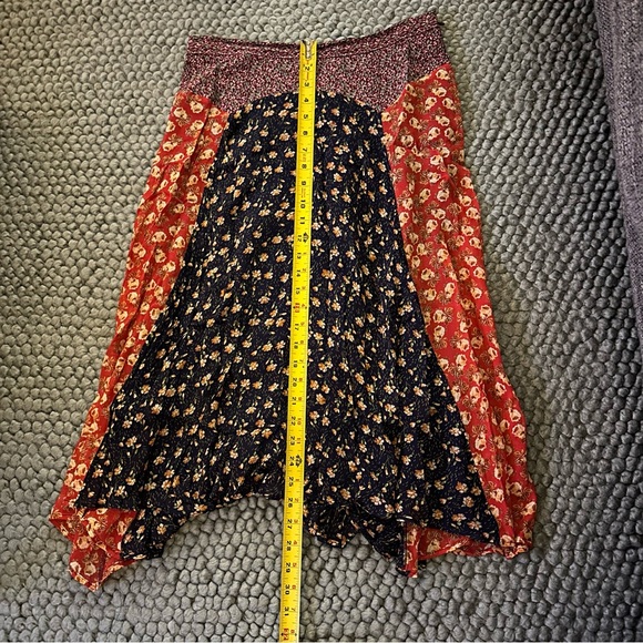Anthropologie Meadow Rue frilly midi flowy floral skirt cottage core Size 8 - Picture 15 of 15